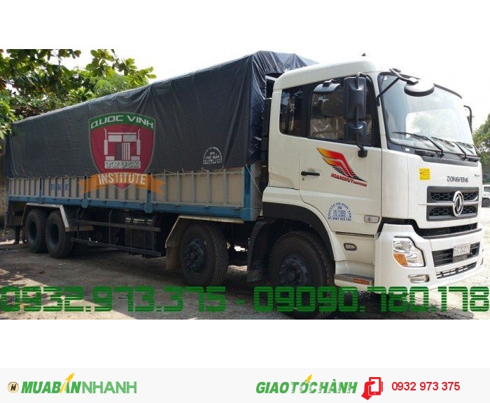 Đại lý bán trả góp xe Dongfeng 4 chân/4 giò 17.9 tấn thùng mui bạt giá rẻ nhất miền nam