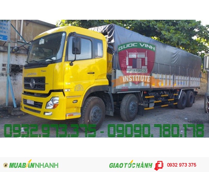 Đại lý bán trả góp xe Dongfeng 4 chân/4 giò 17.9 tấn thùng mui bạt giá rẻ nhất miền nam
