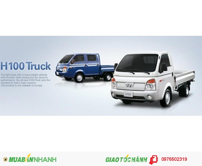 Bán trả góp lãi suất thấp Xe tải Hyundai Porter HD100 1250kg/1T25/1,25T/1.25T
