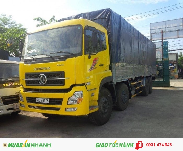 Xe tải thùng 4 chân L315 đầu thấp L11.00R20- có thùng