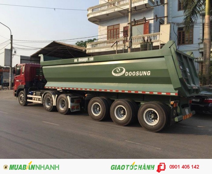 Đại lý bán Romooc ben Doosung 24 khối nhập khẩu Hàn Quốc,giao ngay