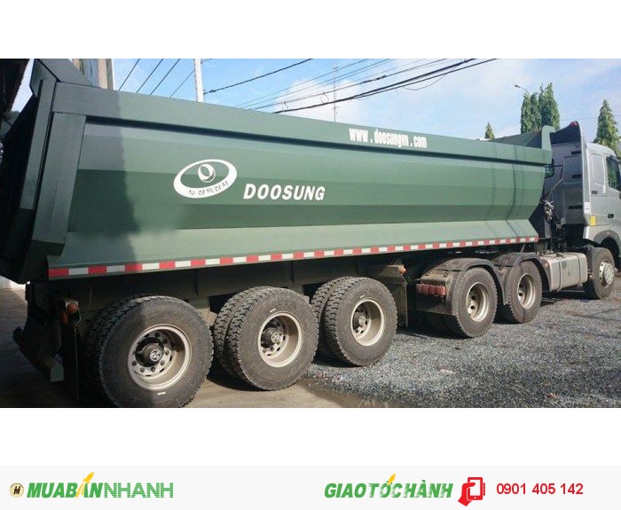 Đại lý bán Romooc ben Doosung 24 khối nhập khẩu Hàn Quốc,giao ngay