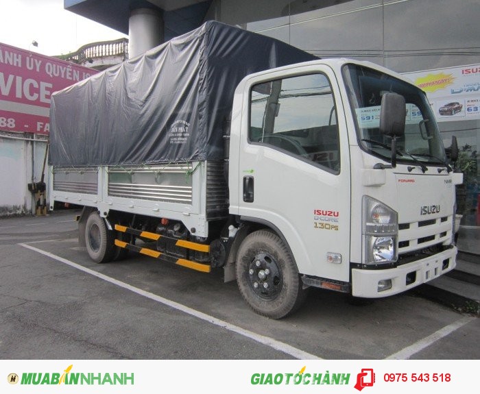 Bán Xe tải Isuzu mui bạt NLR55E 1.4 tấn thùng dài 3.2m, giao xe ngay