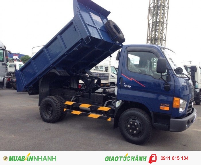 xe ben hyundai 5t, hd99 ben, xe có sẵn giao ngay sau 3 ngày.