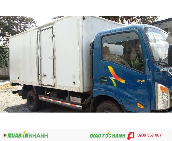 Xe vt200 tải trọng 2 tấn vào thành phố thùng chuyên chở hàng hoa quả thực phẩm