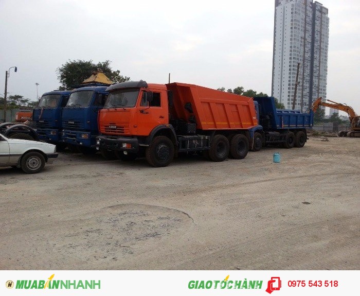 Bán Xe Ben Kamaz 3 cầu 15 tấn Kamaz 65111 6x6 nhập khẩu Nga 2016