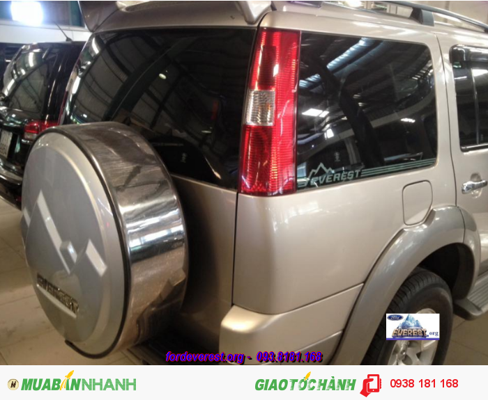 BÁn xe ford everest 2.5AT máy dầu 7 chỗ sx 2008 màu ghi vàng