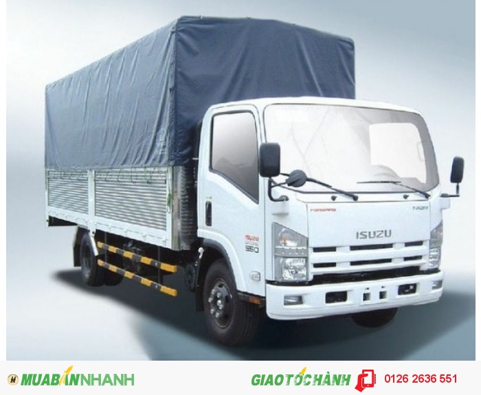 Xe tải Isuzu mui bạt NQR75L 5.5 tấn thùng dài 5.7m nhập khẩu Nhật Bản