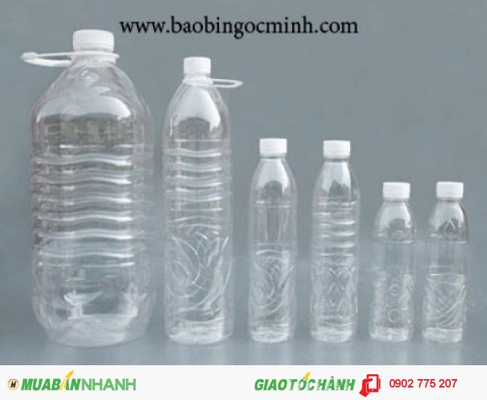 Chai Nhựa Nước Suối, Chai Nhựa Pet 330Ml, 500Ml Mới 100%, Giá: 800Đ, Gọi:  0902 775 207, Huyện Hóc Môn - Hồ Chí Minh, Id-7Afd0600