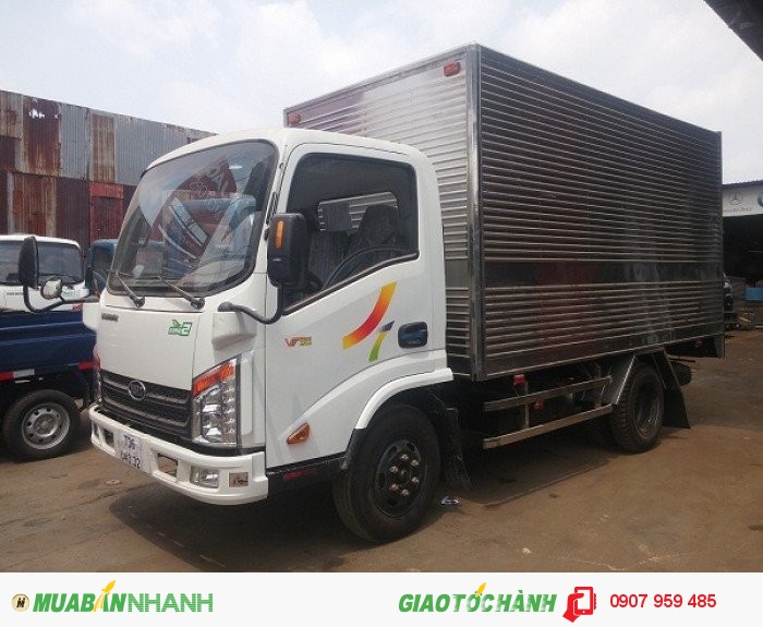 Bán xe tải veam 2T4, xe tải veam VT252, veam 2.4 tấn thùng dài 3m85 động cơ Hyundai vào thành phố.