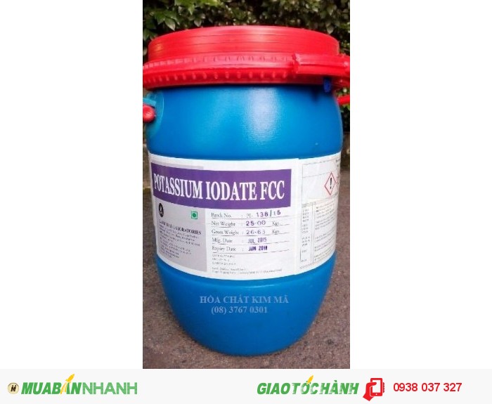 Potassium Iodate, KIO3, phụ gia thức ăn chăn nuôi, thuốc thủy sản, Iodic Acid, potassium Salt1