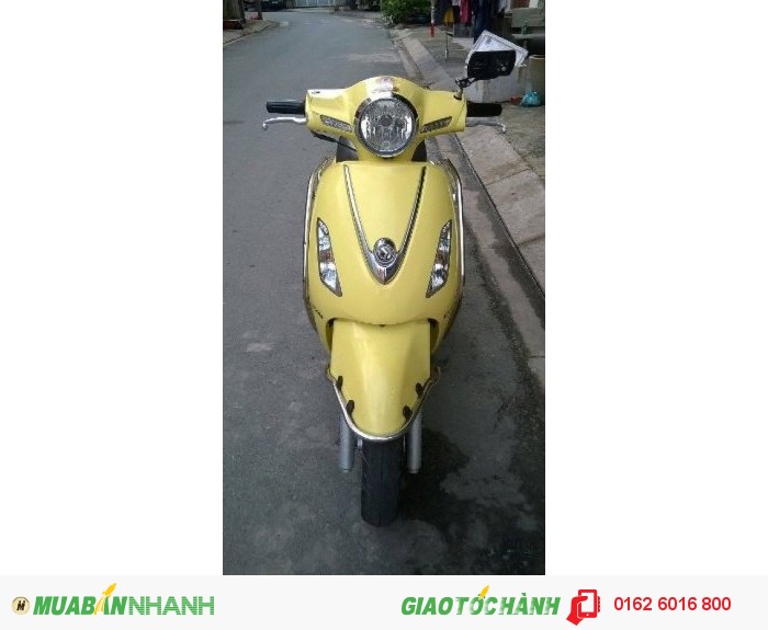 Xe SYM  attila Elizabeth màu vàng 2k10 thắng đĩa biển số thành phố