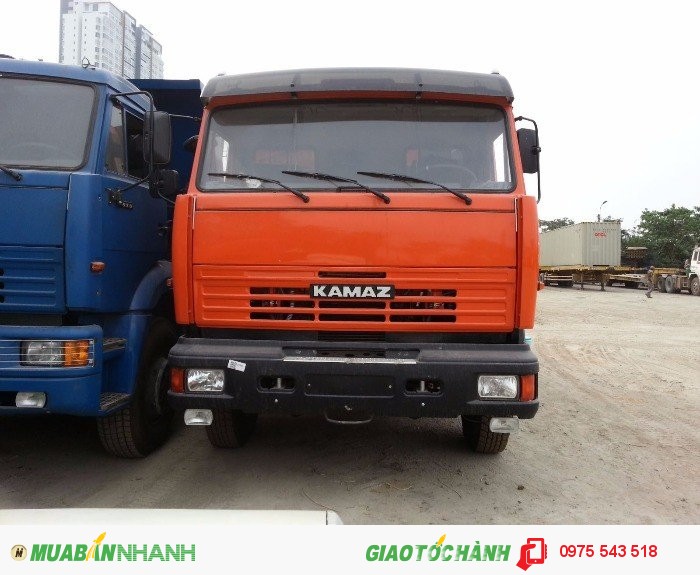 Bán Xe ben Kamaz 65115 6x4 3 chân 15 tấn, Xuất xứ Nga (nhập khẩu )
