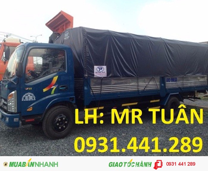 Xe tải veam vt340 3 tấn 5 máy hyundai, hỗ trợ mua xe trả góp