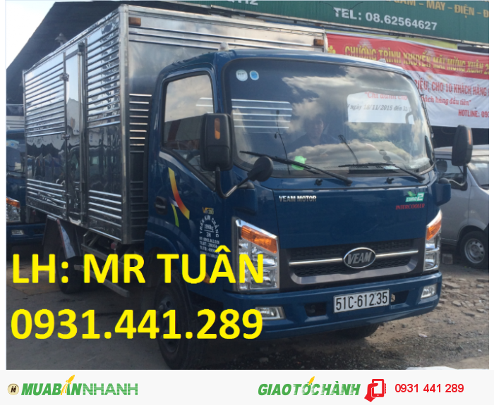 Bán xe tải trả góp veam vt340 động cơ hyundai