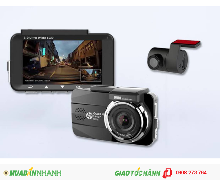 Camera hành trình Hp F890G có 02 camera