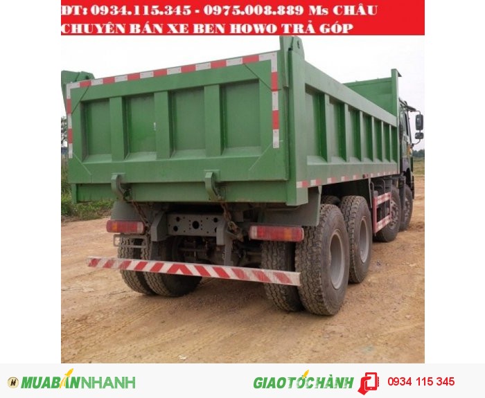 Chuyên phân phối xe ben Howo nhập khẩu - Xe ben Howo 3 chân 4 chân (giò) chính hãng