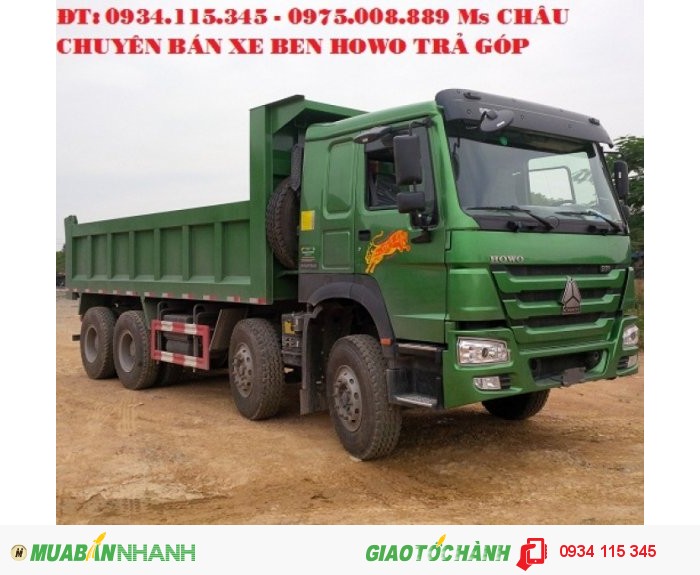 Chuyên phân phối xe ben Howo nhập khẩu - Xe ben Howo 3 chân 4 chân (giò) chính hãng
