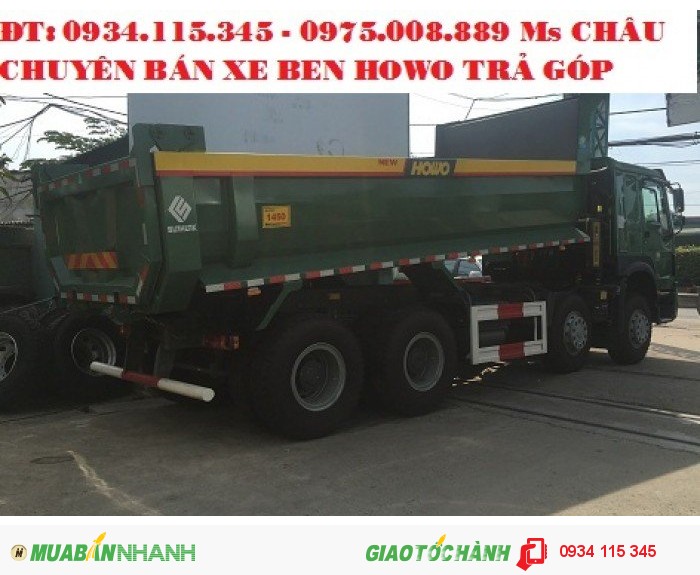 Chuyên phân phối xe ben Howo nhập khẩu - Xe ben Howo 3 chân 4 chân (giò) chính hãng