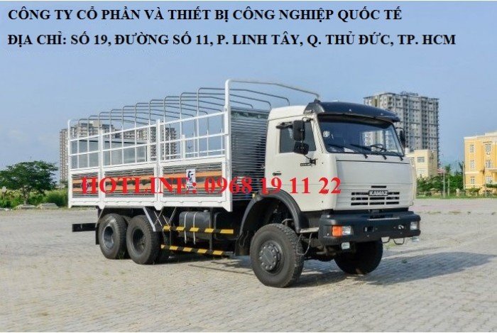 Xe Kamaz tải thùng 6x6 53228 khuyến mãi Nhân dịp khai trương đại lý tại Bình Dương