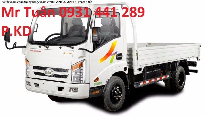Xe tải Veam vt200 máy Hyundai tải trọng 1 tấn 99