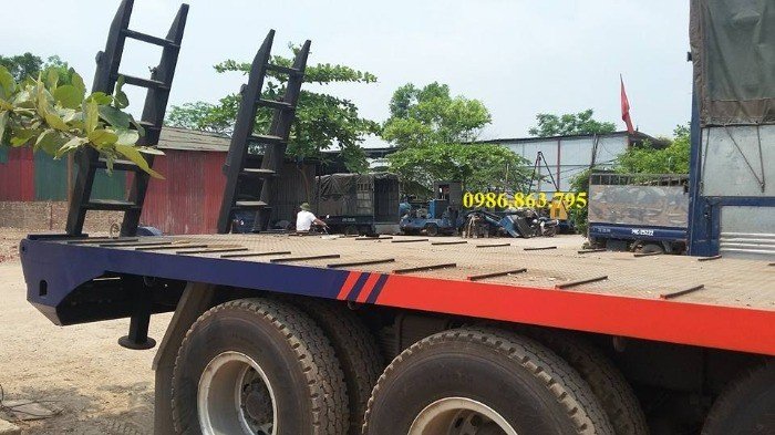 Xe nâng đầu chở máy công trình 5 chân thaco auman