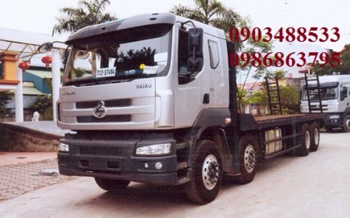 Xe nâng đầu chở máy công trình chenglong 4 chân