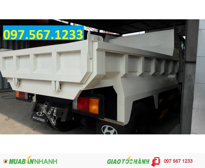 Xe tải ben hyundai 1,750 tấn chạy trong thành phố