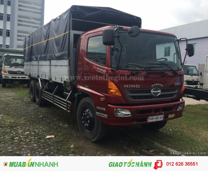 Xe tải Hino FL8JTSL mui bạt mới tải trọng 16 tấn, mới có sẵn, giao xe toàn quốc