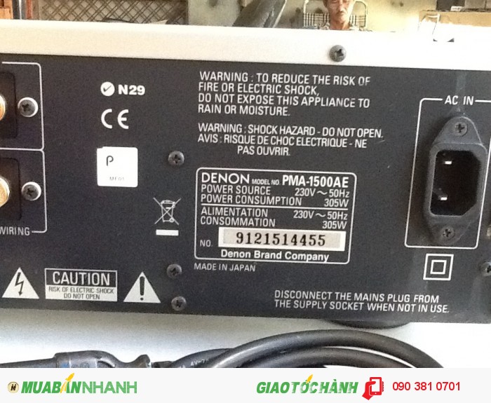 Bán chuyên ampli Denon 1500AE mới 98% địên 220V hàng mới ,đẹp long lanh .