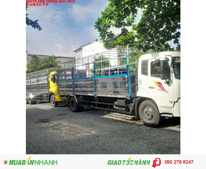 Xe tải dongfeng hoàng huy 8.75 tấn/9.6 tấn chở 11 tấn thùng inox đời mới 2016.