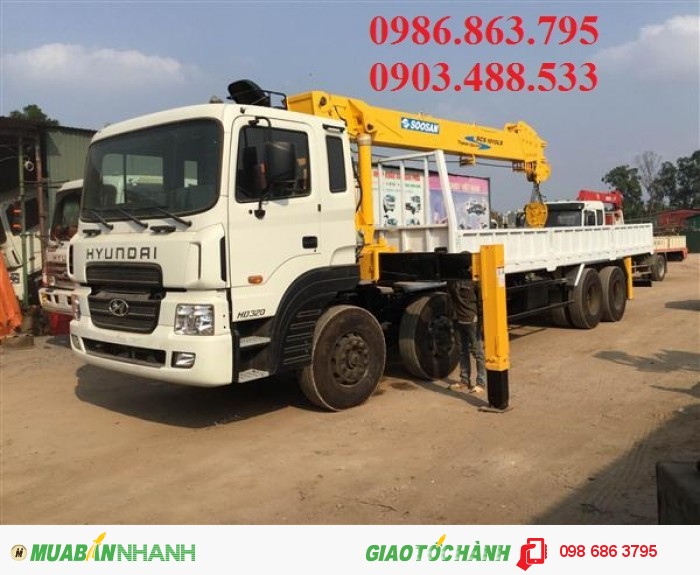Xe tải Hyundai HD320 gắn cẩu soosan 10 tấn