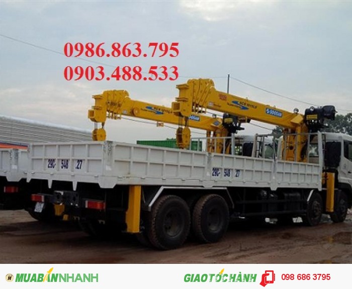 Xe tải Hyundai HD320 gắn cẩu soosan 10 tấn