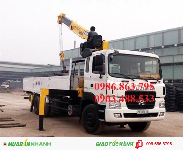 Xe Hyundai hd210 gắn cẩu 5 tấn soosan