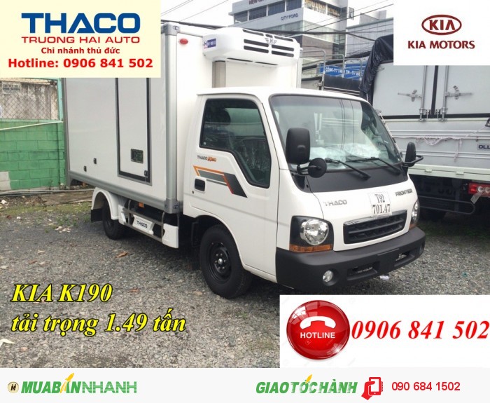 Bán xe tải KIA đông lạnh trả góp, xe tải KIA đông lạnh 1.49 tấn nhiều ưu đãi