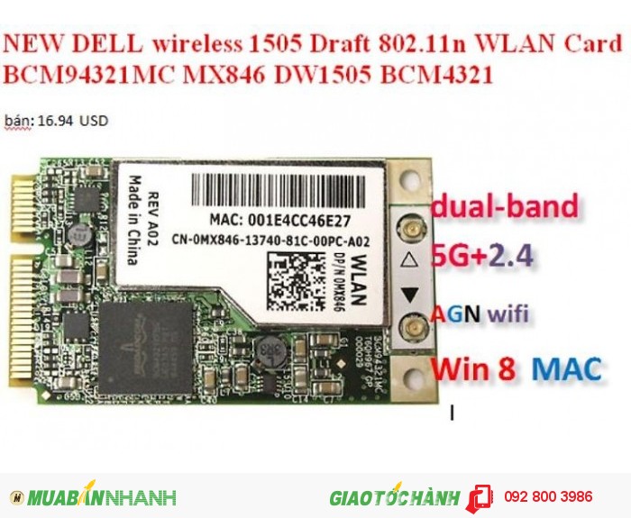 Nâng Cấp Card Mạng Wifi 5.0G cho Laptop- NetBook và intel NUC UY TÍN + - 5