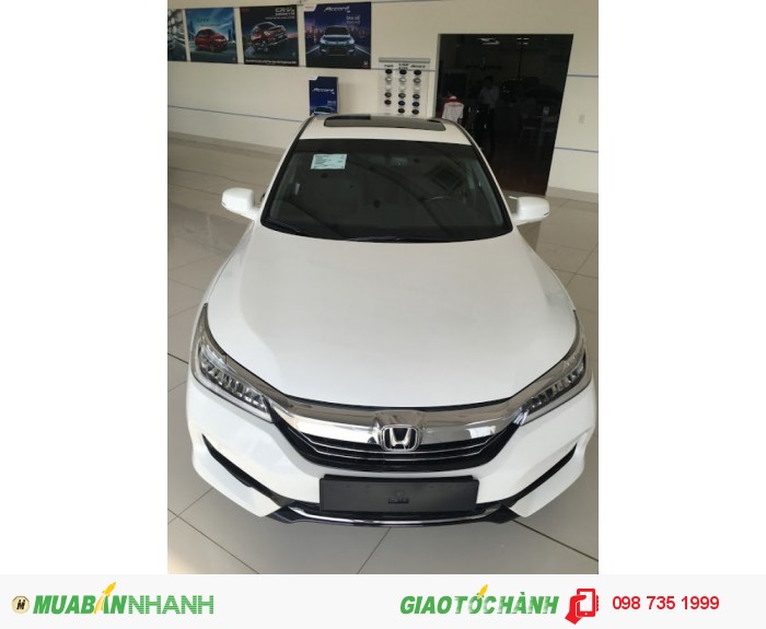 Bán Honda Accord 2016 màu trắng nhập Thái với giá 1 tỉ 470 triệu, hỗ trợ vay đến 80%