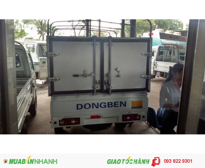 Xe tải Dongben 870kg màu trắng