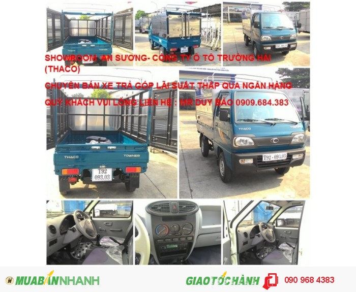 Xe tải 600kg 615kg xe tải Thaco Towner 750A 750kg 880 kg Thaco towner trường hải có xe giao ngay