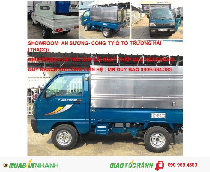 Xe tải 600kg 615kg xe tải Thaco Towner 750A 750kg 880 kg Thaco towner trường hải có xe giao ngay