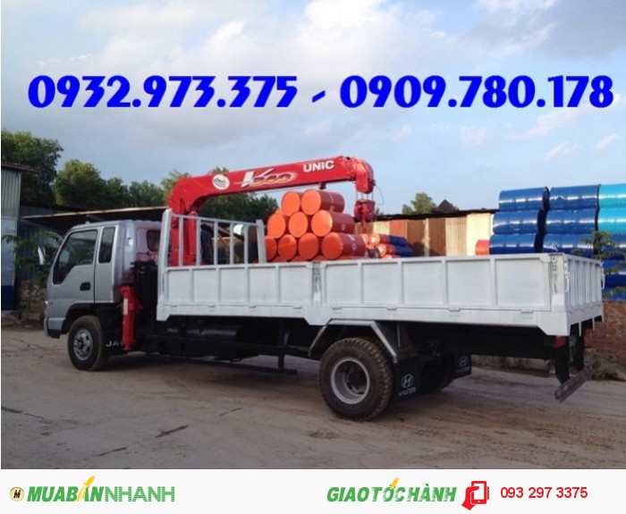 Bán trả góp xe cẩu JAC 5 tấn tấn động cơ FAW ISUZU cẩu UNIC 340 nhập khẩu giá rẻ!