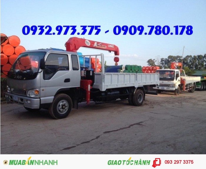 Bán trả góp xe cẩu JAC 5 tấn tấn động cơ FAW ISUZU cẩu UNIC 340 nhập khẩu giá rẻ!