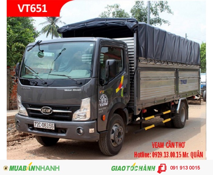 Xe tải veam 6t5 máy nissan - veam vt651