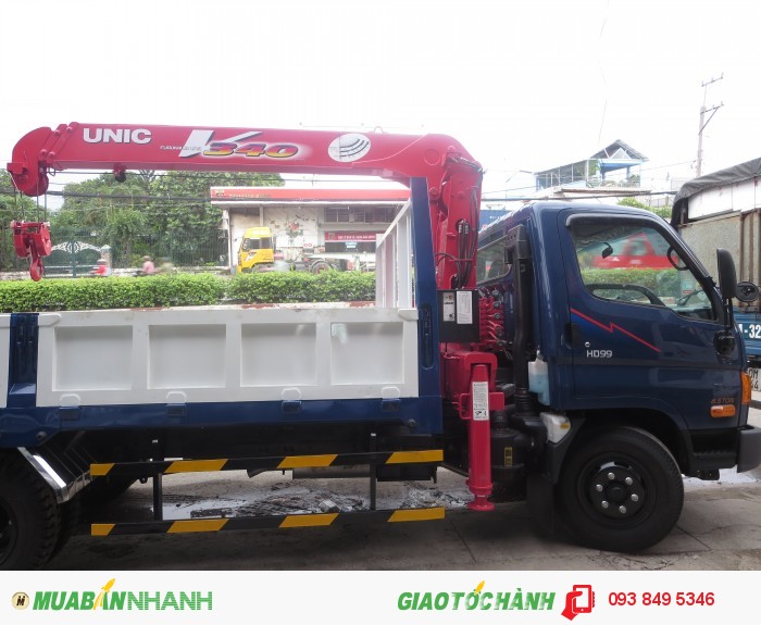 Xin Giới Thiệu ! Xe Tải Hyundai Hd99 Gắn Cẩu Tự Hành Unic Urv340.