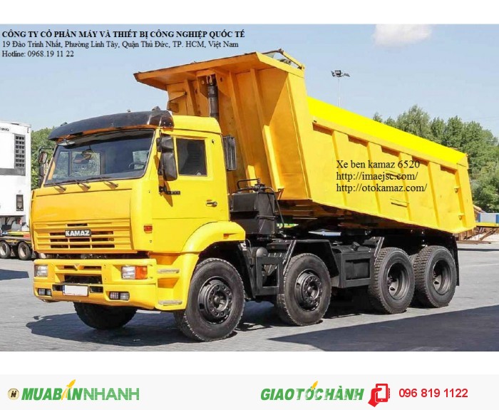 Xe ben kamaz 6520 khuyến mãi nhiều quà tặng hấp dẫn nhân dịp  khai trương đại lý tại Bình Dương