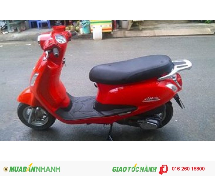 Xe SYM attila Elizabeth màu đỏ biển số thành phố