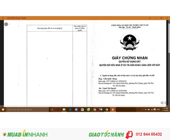 Đất thổ cư Bình chánh giá rẻ cách quốc lộ 1A 900m