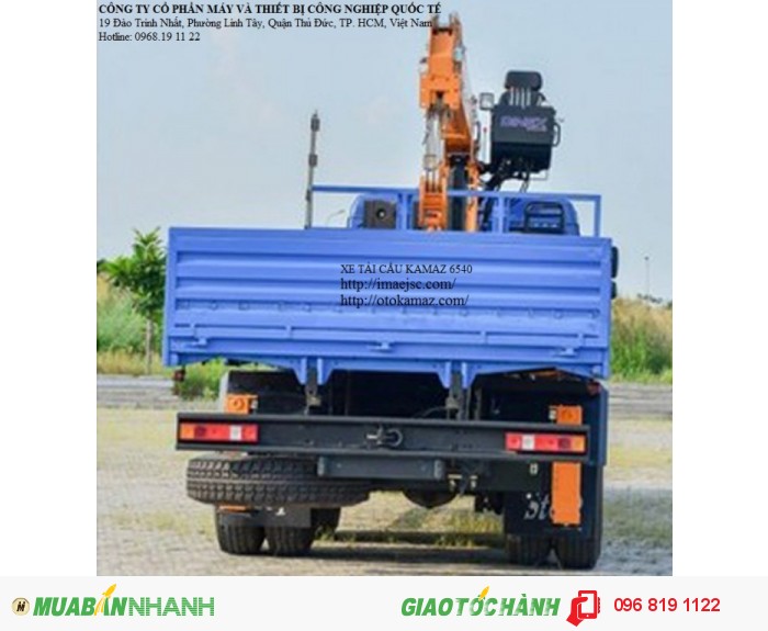 Xe Tải KAMAZ 6540 Gắn Cẩu DINEX 10 Tấn