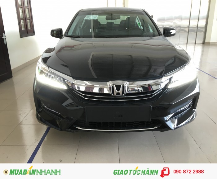 Honda Accord 2016 nhập Thái, màu đen, giá tốt nhất, tặng 2 năm GHBH, hỗ trợ cho vay lên đến 85% giá trị xe
