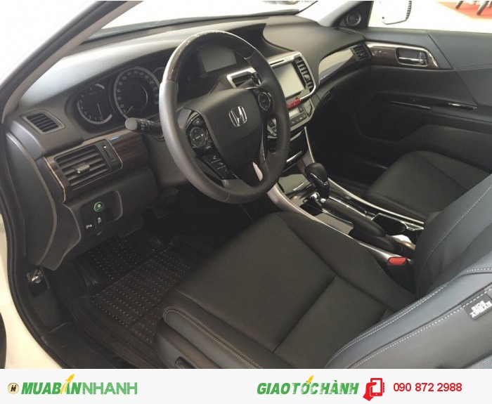 Honda Accord 2016 nhập Thái, màu trắng, giá tốt nhất, tặng 2 năm GHBH, hỗ trợ cho vay lên đến 85% giá trị xe
